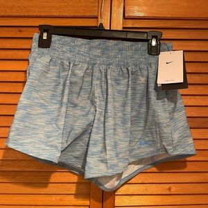 Nike One Dri-Fit Athletic Mid-Rise 3” Brief Lined Blue SpaceDye Shorts Sz S NWT